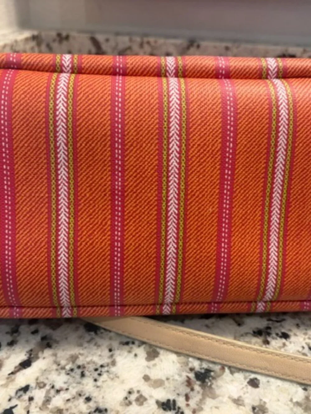 COACH Legacy Stripe Crossbody Shoulder Bag Orange/Pink Style 23468 Dust Bag